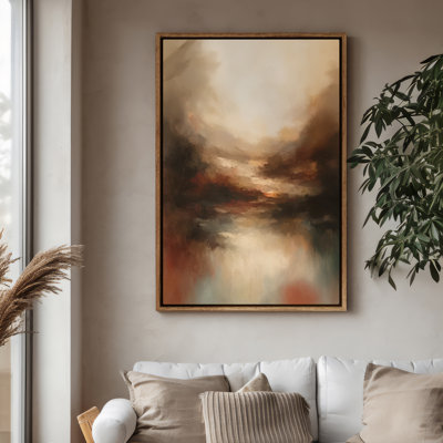 Framed Canvas Wall Art - Vintage Abstract Wall Prints for Bedroom - 24"x36"