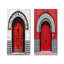 Porte marocaine dans les tons rouges I - ensemble d'art mural marocain 2 pièces-670321272-670321276