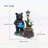 Standing Black Bear Garden Planter with Solar Lantern - Whimsical Wildlife Decor for Porch and Patio