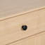 Table d'appoint Mid-Century avec coin pour animaux et tiroir - finition naturelle