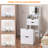 Dressing Table And Stool, 3-In-1 Multifunctional Dressing Table Set, Featuring Three-Color Lighting Modes, Hd Mirror, Two Sliding Drawers And A Hidden Storage Stool-615626304