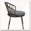 Ensemble de loisirs d'extérieur, 2 chaises simples en rotin avec table ronde en verre-1537625891