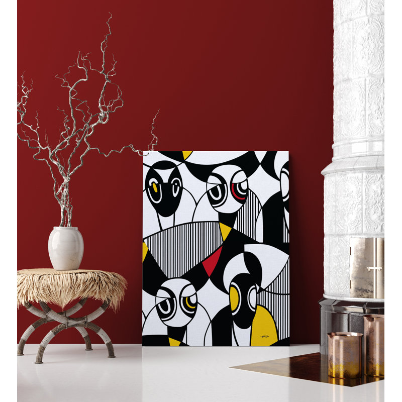«Jare Tribal Abstract - African» par Ify Ojo, impression sur toile tendue, H 12 po x l 18 po x P 3 po