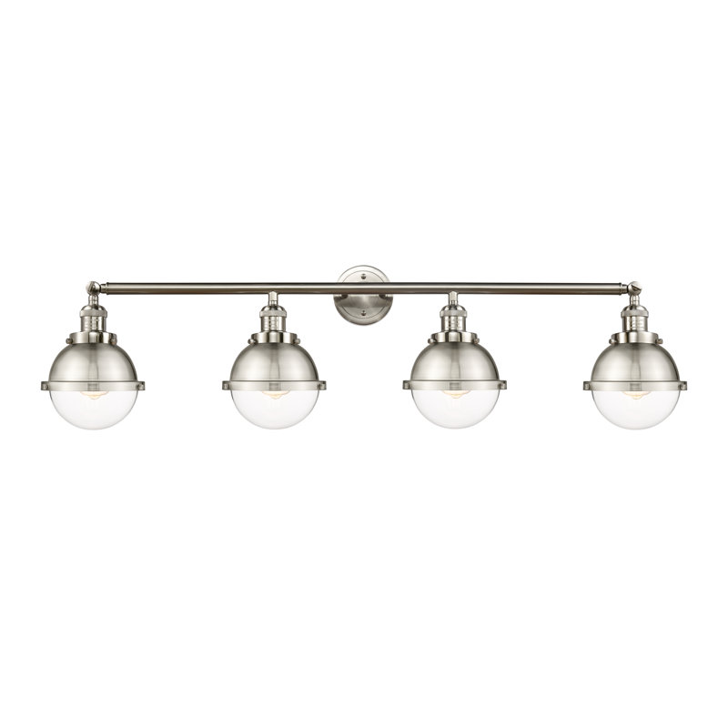 Shauna 4 - Light Vanity Light, Incandescent, Brushed Brass, Clear