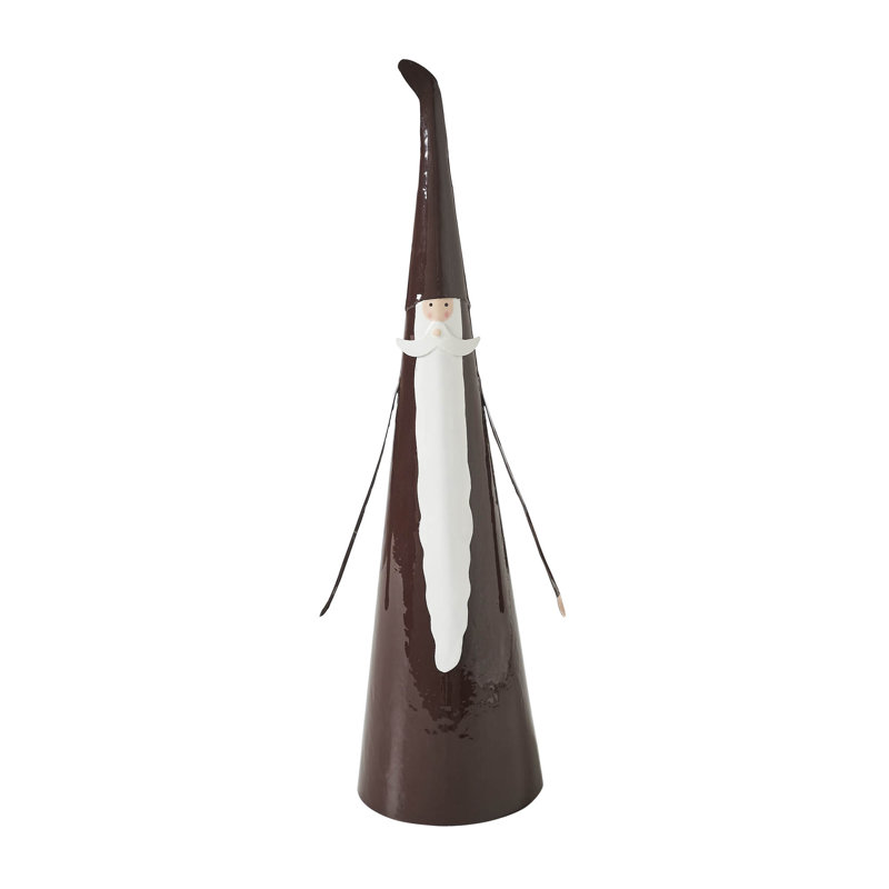 Figurine de père Noël en métal festive, H 22,5 po x l 6 po x P 6 po