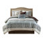 Édredon pour très grand lit 7 pièces en bleu - géométrique avec détails brodés, 100%, comprend 3 édredons, ensemble de literie, édredon traditionnel, lavable à la machine, décoratif inclus-119104869-119104867