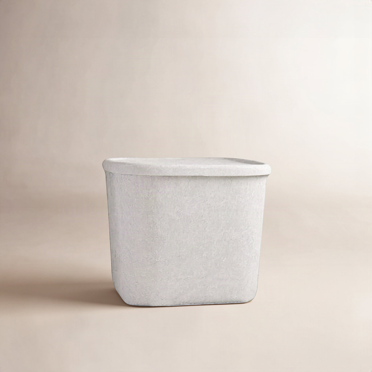 Sculpted Felt Wool Storage Bin, Stone