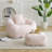Giant Bean Bag Chair With Footstool For Lounge-447391530