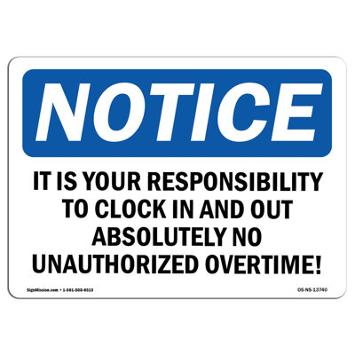 It Is Your Responsibility to Clock in and Sign