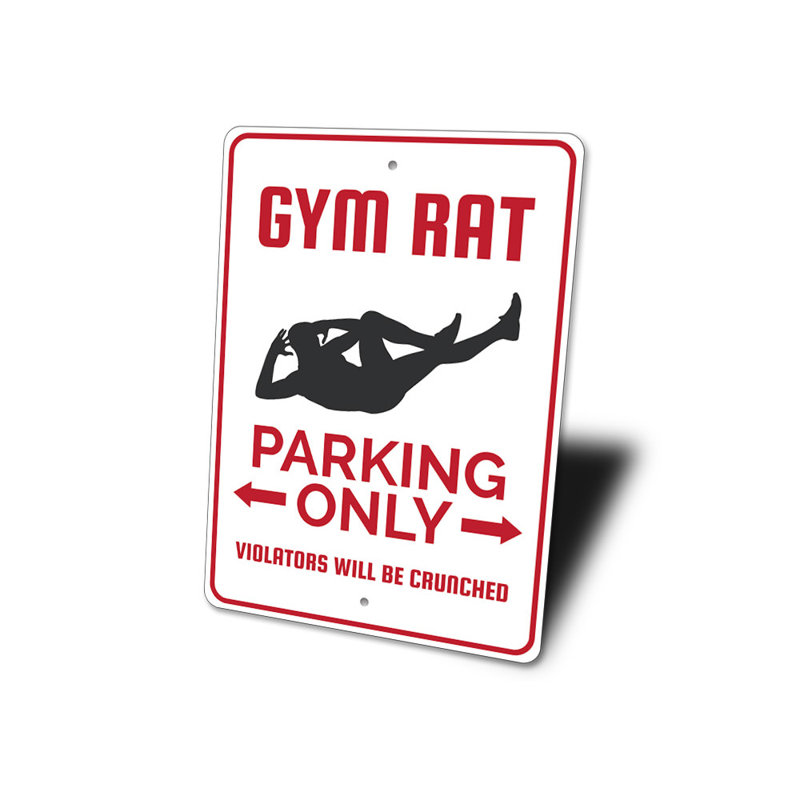 Enseigne de gymnastique en aluminium, H 10 po x l 14 po x P 0,04 po
