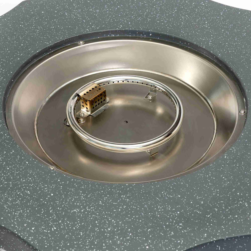 36" Propane Gas Fire Pit Table, Gray