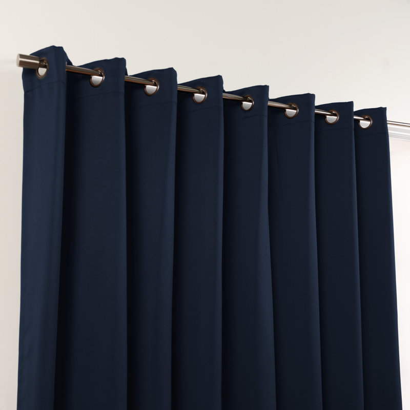 Rideau simple occultant / occultant avec œillets Lucca, l 100 po x L 84 po, Bleu marine