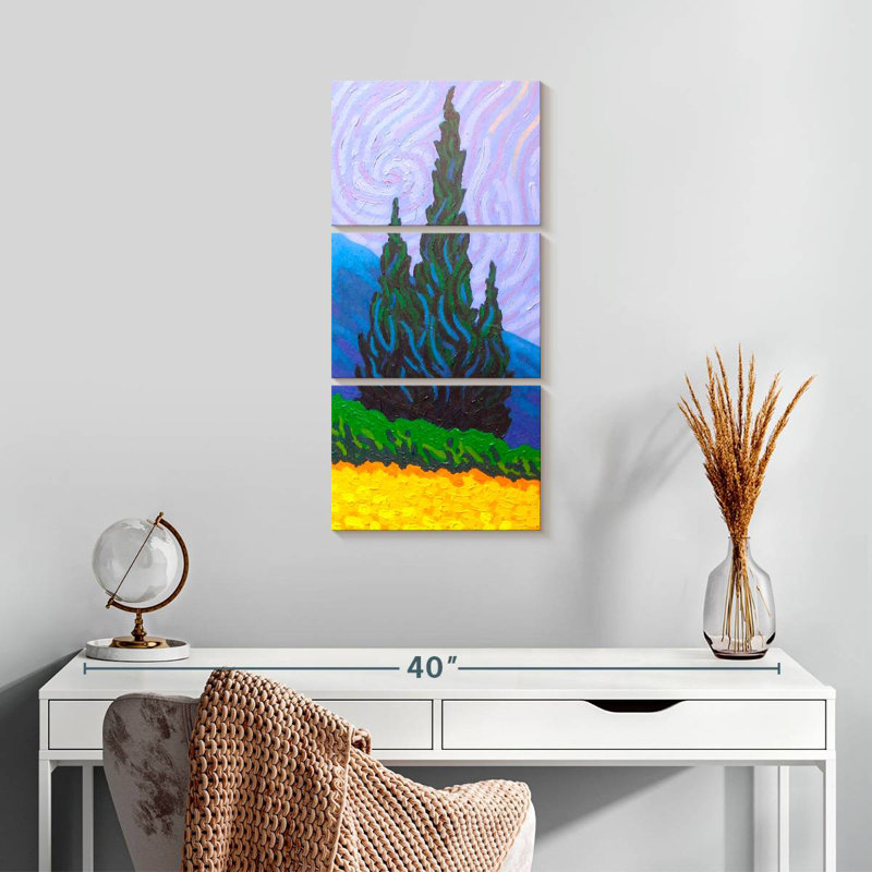 Hommage à Van Gogh II, H 27 po x l 12 po