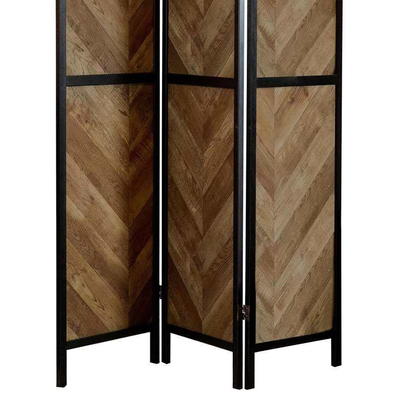 Paravent rustique pliant à 3 chevrons rustique, rehausse la maison et le style, 71,33 po x 52 po x 0,75