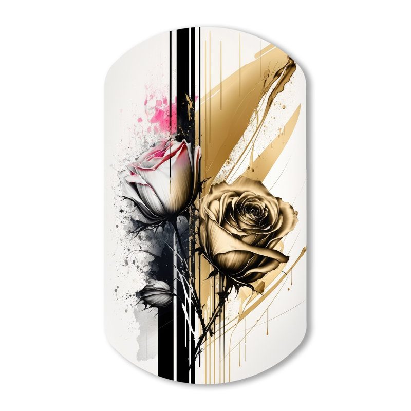 Emmitt - Décoration murale cylindrique irrégulière en métal rose, H 31 po x l 19 po