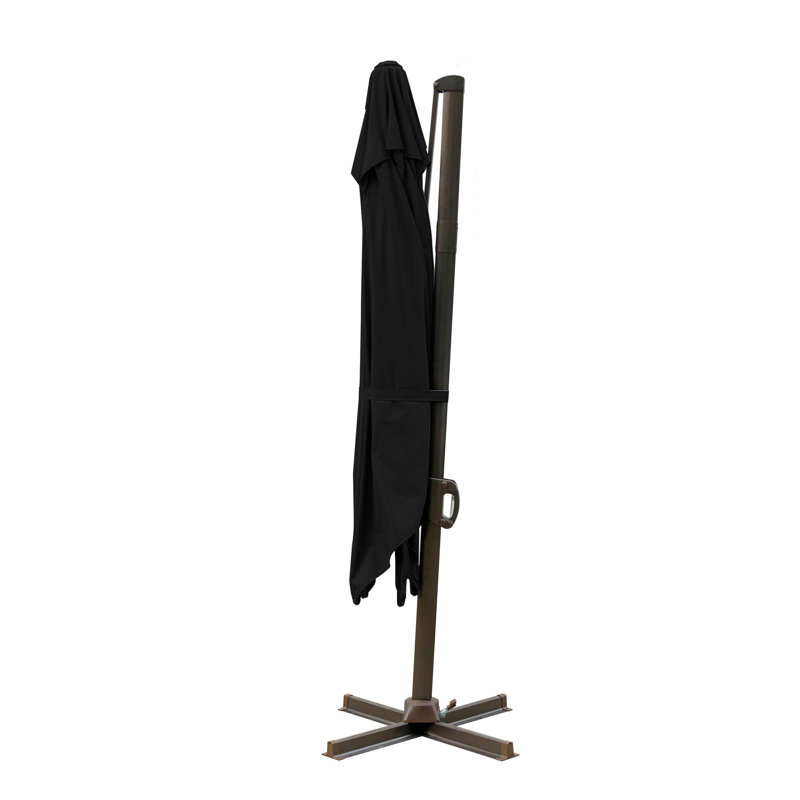 Parasol carré en porte-à-faux Dalson, Noir