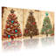 Ensemble de 3 tableaux muraux sur toile représentant un sapin de Noël de l'Ouest-744590239