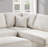 Ivory Color 3Pc Sectional Set Corduroy Upholstered LAF Sofa RAF Chaise Ottoman L-Sectional Living Room Furniture-2115801848