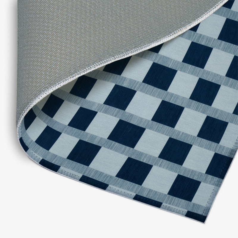 Tapis d'intérieur et d'extérieur à carreaux gris, Rectangle 4pi x 6 pi