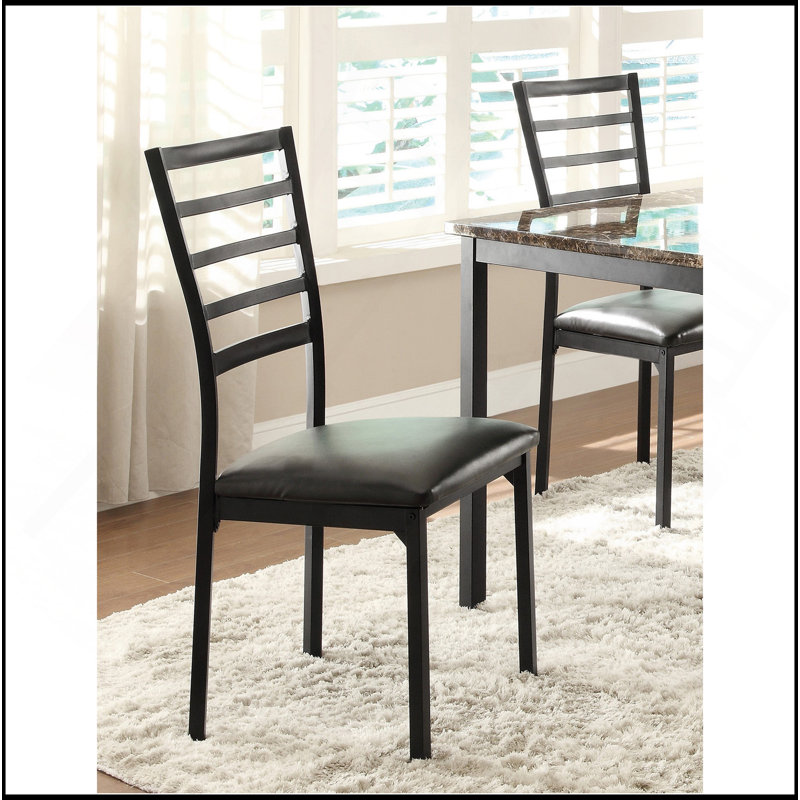 Ensemble de 4 chaises de salle à manger à finition noire