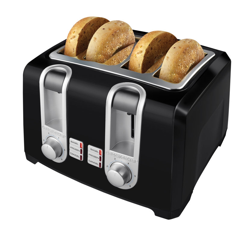 Black + Decker 4 Slice Toaster Extra-Wide Slots Toaster