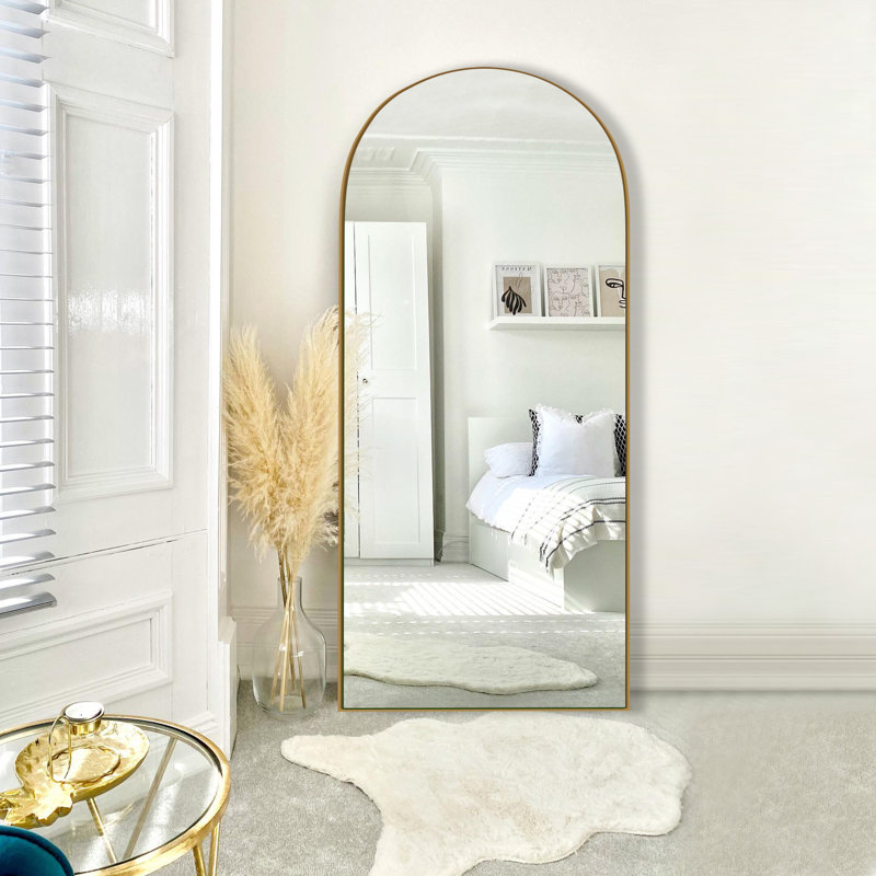 Miroir de plancher Leeron, Or, 70,9 po x 23,6 po
