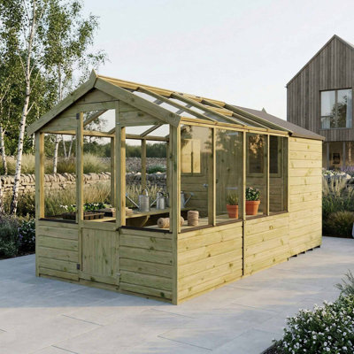 Mercia 12 x 6ft Traditional Apex Greenhouse/Shed Combi