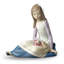 Contemplative Young Girl Figurine