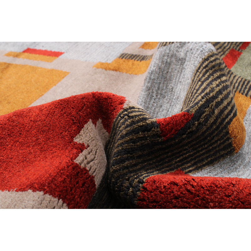 Wool Abstract Indoor Rug