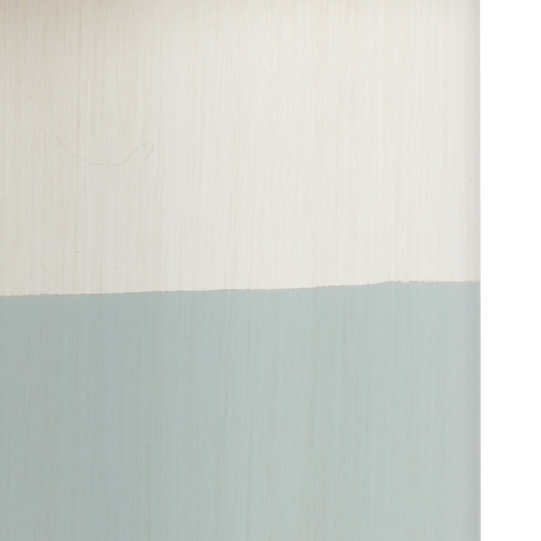 Banded Solid Wood Table Lamp, Cream/Blue