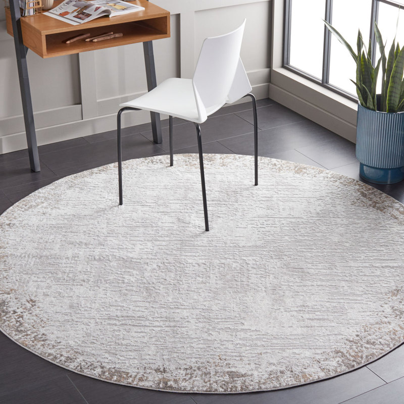 Servier Performance Abstract Rug, Round 6'7"