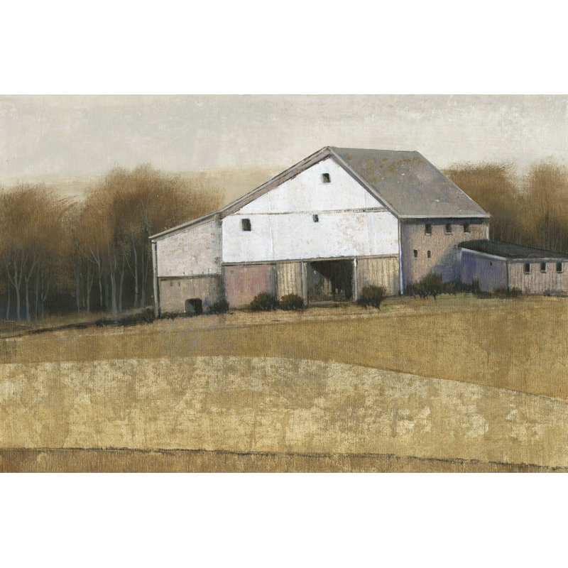 « white grange view i », reproduction de peinture à l’huile sur toile tendue, H 20 po x l 30 po x P 1,5 po