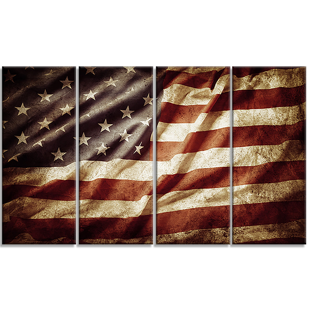 " American Flag Contemporary " 4 - Pieces Winston Porter