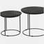 Ensemble de tables gigognes 2 pièces noir mat