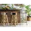 Upholstered Counter Stool with Solid Wood Frame