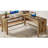L-Shaped Computer Desk, Rustic Executive Office Table Workstation