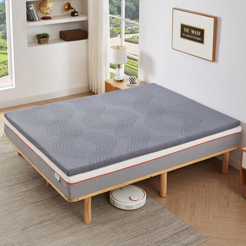Queen Size Memory Foam Mattress Topper – Cooling Gel Bed Topper 2 Inch, Pressure Relief Foam Pad, Queen, 2"
