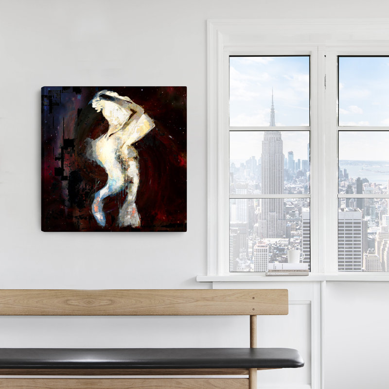 Au-delà de la beauté I - peinture sur toile tendue, H 20 po x l 20 po x P 1,5 po