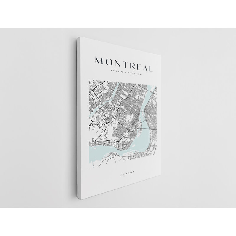 Impression sur toile Montréal, Canada, H 45 po x l 30 po
