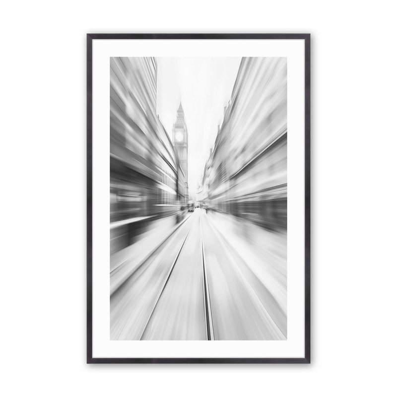 London Pulse, H 12,25 po x l 15,25 po, Cadre photo simple en zinc vieilli