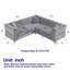 Canapé d'angle en chenille de 81,5 pouces, canapé modulaire en forme de L, canapés d'angle 5 places avec 3 coussins-1012343782
