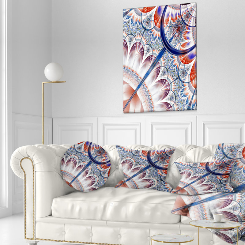 Coussin lombaire à motif floral fractal