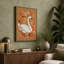 Swan in Autumn Wreath Botanical - Wrapped Canvas-608930509-608930511