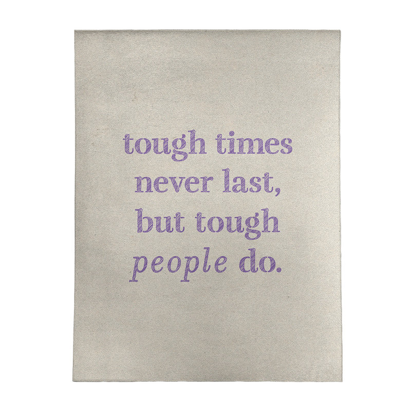 Tapis en chenille de polyester Quotes, Rectangle 5 pi x 7 pi
