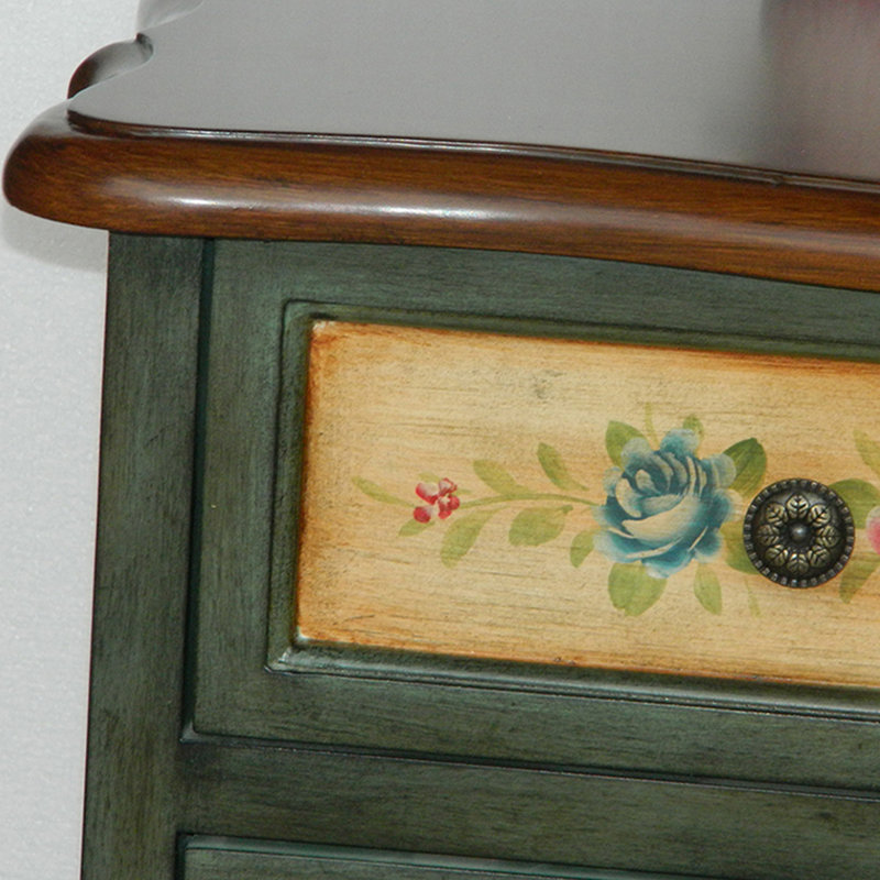 Buffet en bois manufacturé vert foncé foncé, Vert foncé
