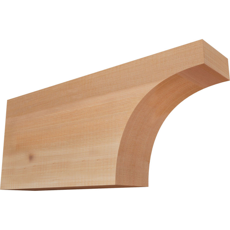 Queue de chevron lisse Huntington, Cèdre rouge, 8"H x 3 1/2"W x 18"L