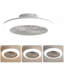 Ventilateur de plafond fermé 18 pouces avec lumière et télécommande, ventilateur encastré moderne à profil bas sans pales pour la salle à manger de la cuisine de la chambre à coucher
