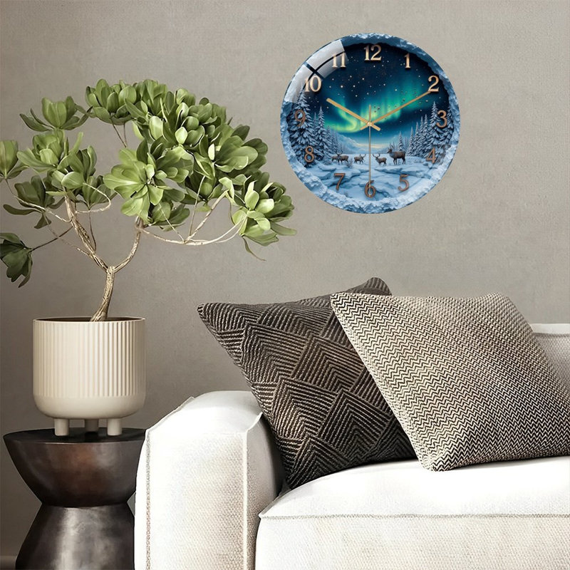 Horloge murale en verre 12 po
