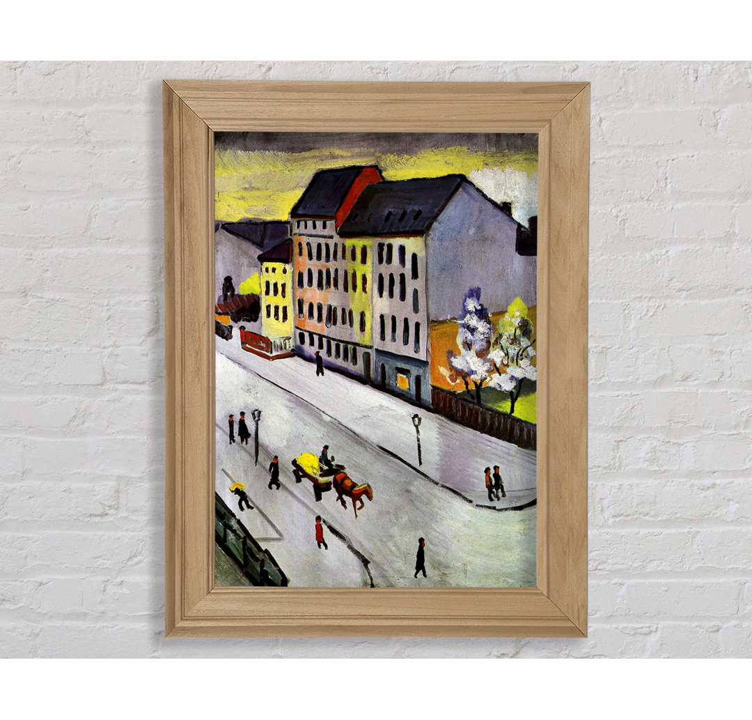 August Macke Street In Gray - Einzelner Bilderrahmen Kunstdrucke