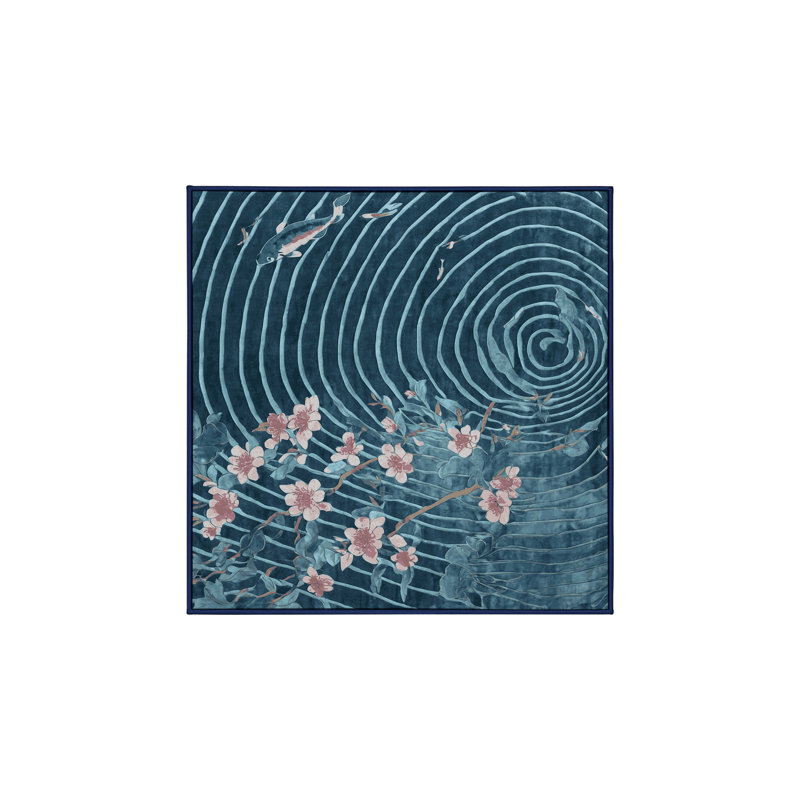 Tapis gris lavable à la machine, Carré 4 pi